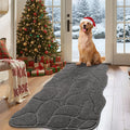 Large Dog Door Mat 22x47 Gray - Absorbent Muddy Paws Mat