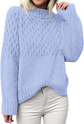 Oversized Cable Knit Sweater for Women - Cozy Fall Winter Pullover