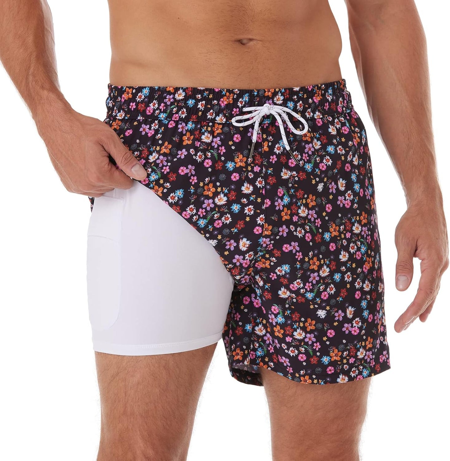 BRISIRA Mens Swim Trunks Quick Dry 5 inch Inseam Beach Shorts