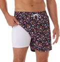BRISIRA Mens Swim Trunks 5 in Inseam - Quick Dry with Compression be