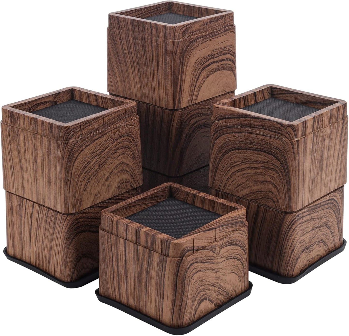 BTSD-home 3 Inch Wood Bed Risers for Furniture Elevation Needs