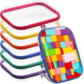 Clear Hard Zipper Case 6-Pack - Durable Transparent Organizer