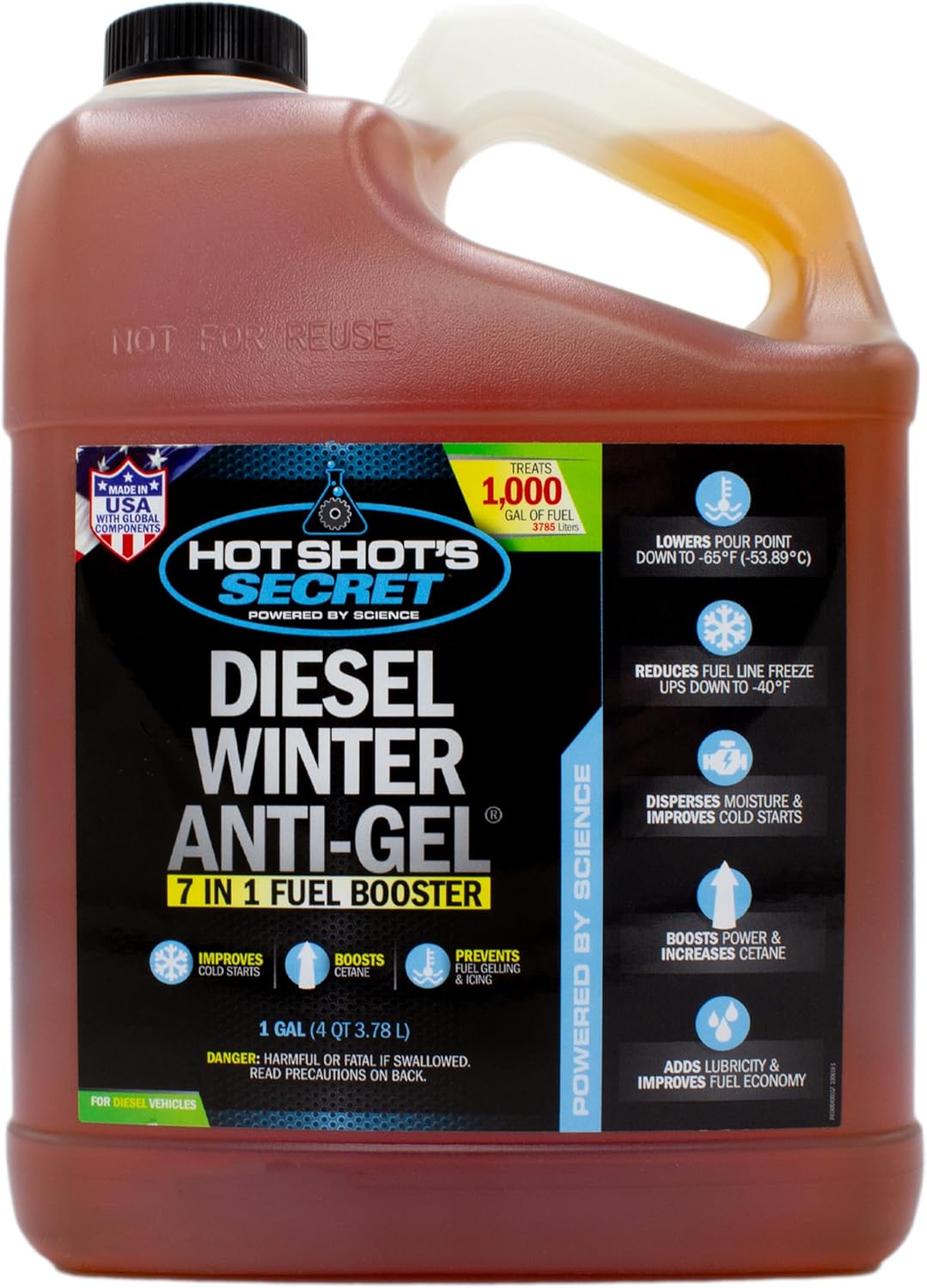 Hot Shot's Secret Diesel Winter Anti-Gel 1 Gallon for Cold Weather