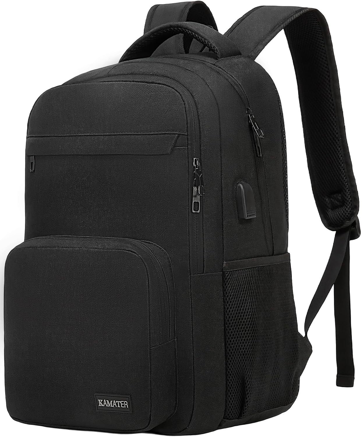 Black Backpack for School with 17.3 inch Laptop Sleeve