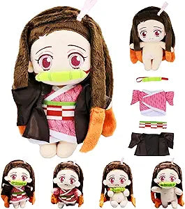 uoozii Poseable Kamado Plush 9in Cute Anime Figure with Clothes