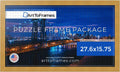ArtToFrames 27.6x15.75 in Gold Puzzle Frame - Classic Display