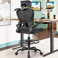 Drafting Chair Tall Office Chair with Footring and Head Support