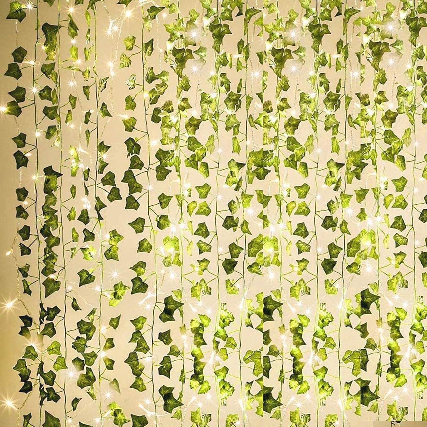 84Ft Artificial Ivy Garland with 80 LED Lights by KASZOO
