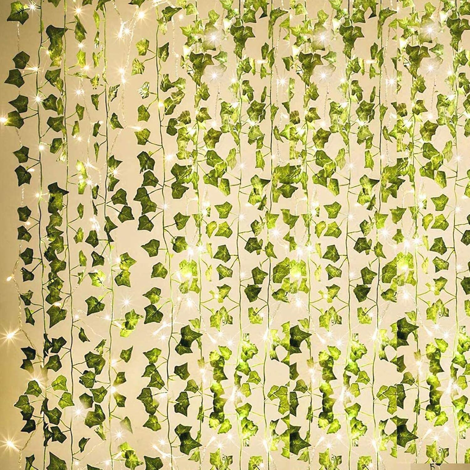 84Ft Artificial Ivy Garland with 80 LED Lights by KASZOO