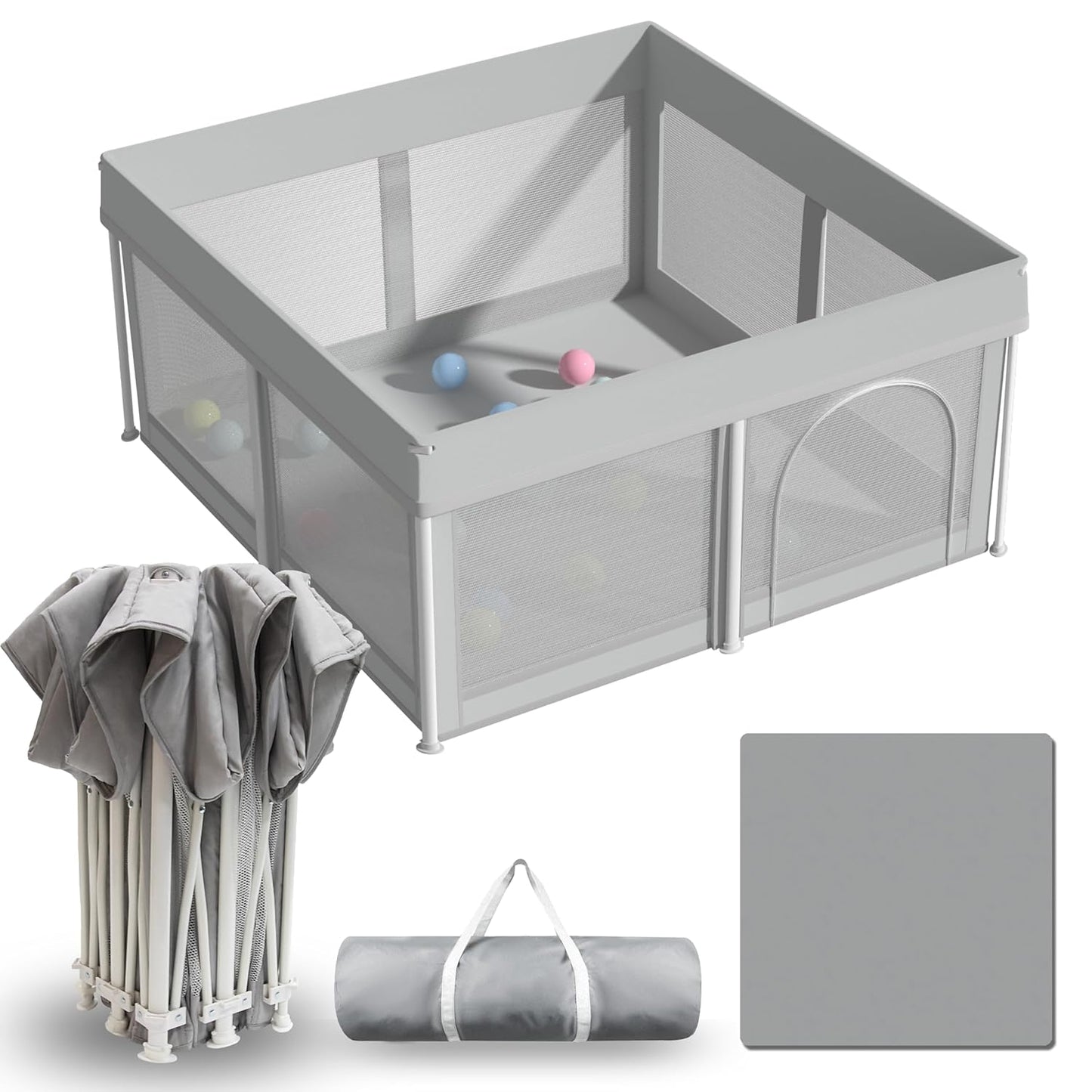 Portable 50x50 Baby Playpen w/ Ocean Balls