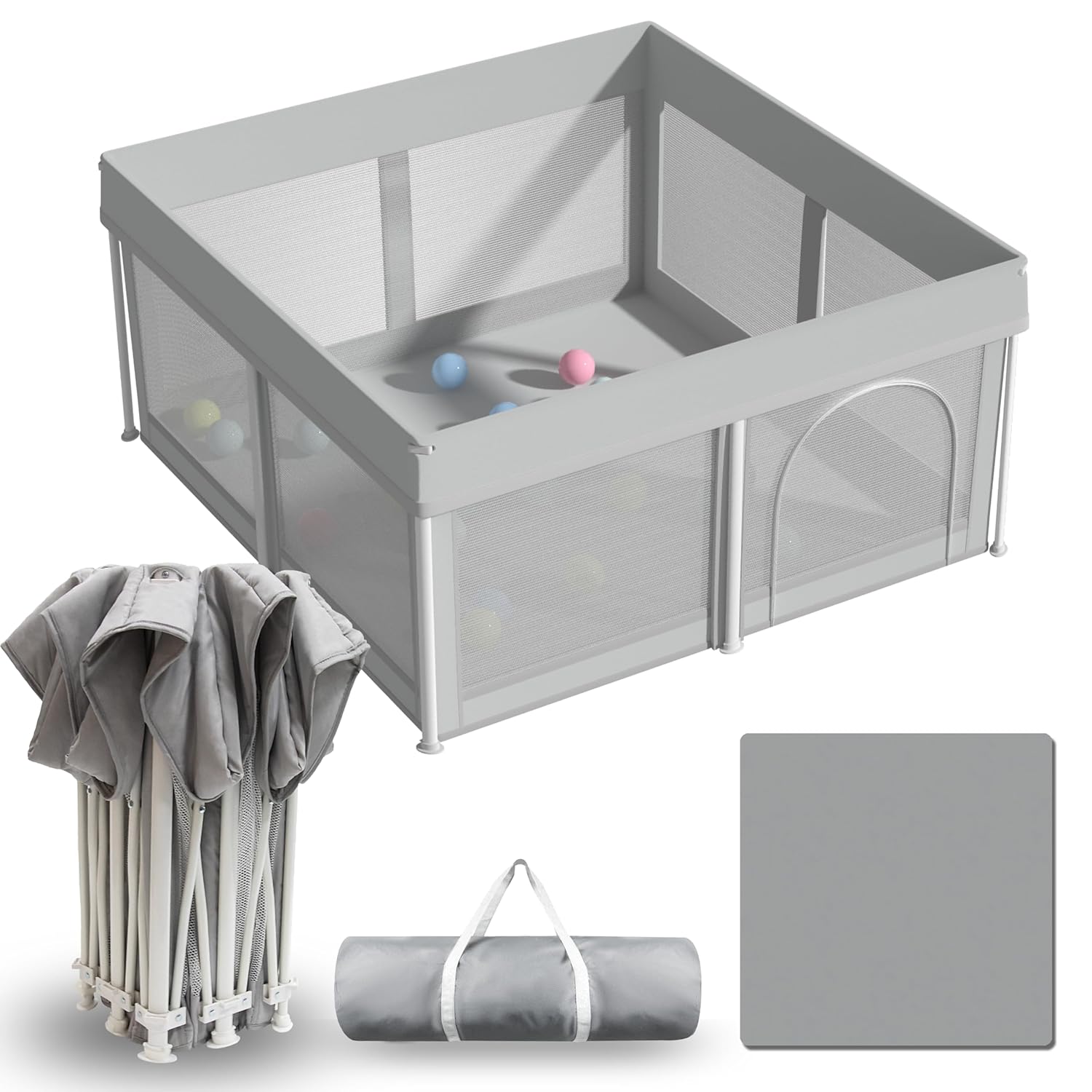 Portable 50x50 Baby Playpen w/ Ocean Balls