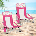 HAUSHOF High Back Beach Chairs 2-Pack Lightweight Camping Chairs
