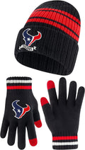 Youth NFL Team Stripe Winter Beanie with Touch Screen Gloves - Soft
