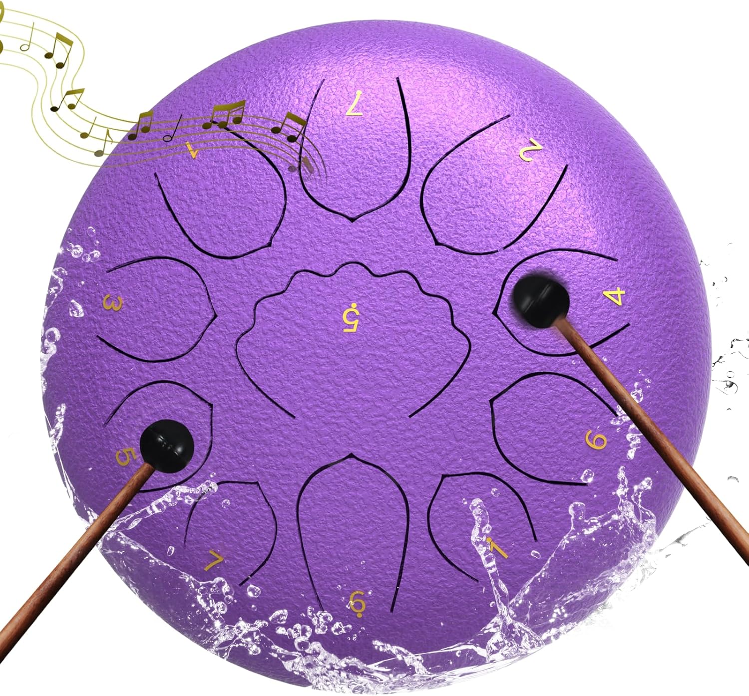 8 Inch Steel Tongue Drum with 11 Notes for Outdoor Meditation