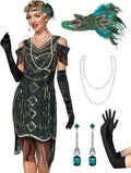 Great Gatsby Dresses 1920s Long Fringe Sequin Dress - Vintage Flapper
