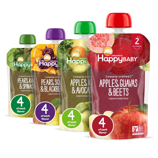 Happy Baby Organics Stage 2 Variety Pack, Pure & Healthy Baby Food