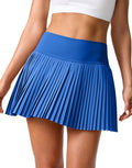 Pleated Tennis Skirt with Pockets - Lightweight High Waisted Skort dry