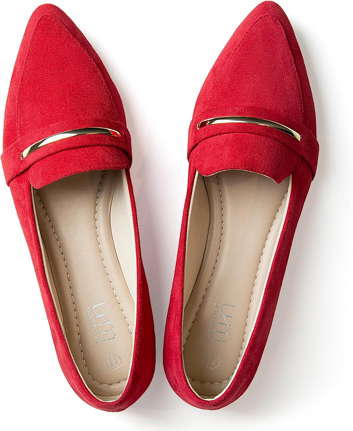 MUSSHOE Flats Shoes Women Pointed Toe Comfortable Loafers