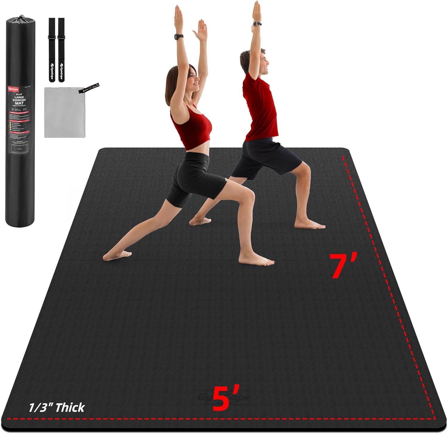 Extra Thick Non-Slip Yoga Mat Set by GymCope!