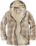 Women's Full Zip Fleece Flannel Jacket Plaid Sherpa Lined