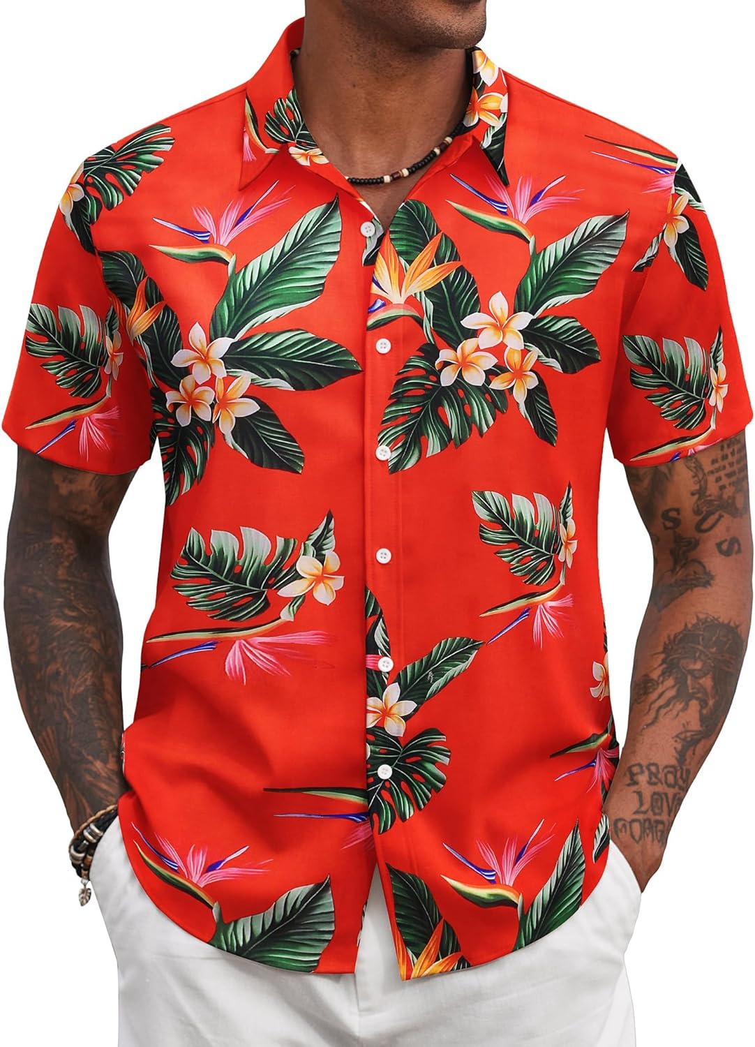 COOFANDY Mens Hawaiian Shirts for Summer Beach Style
