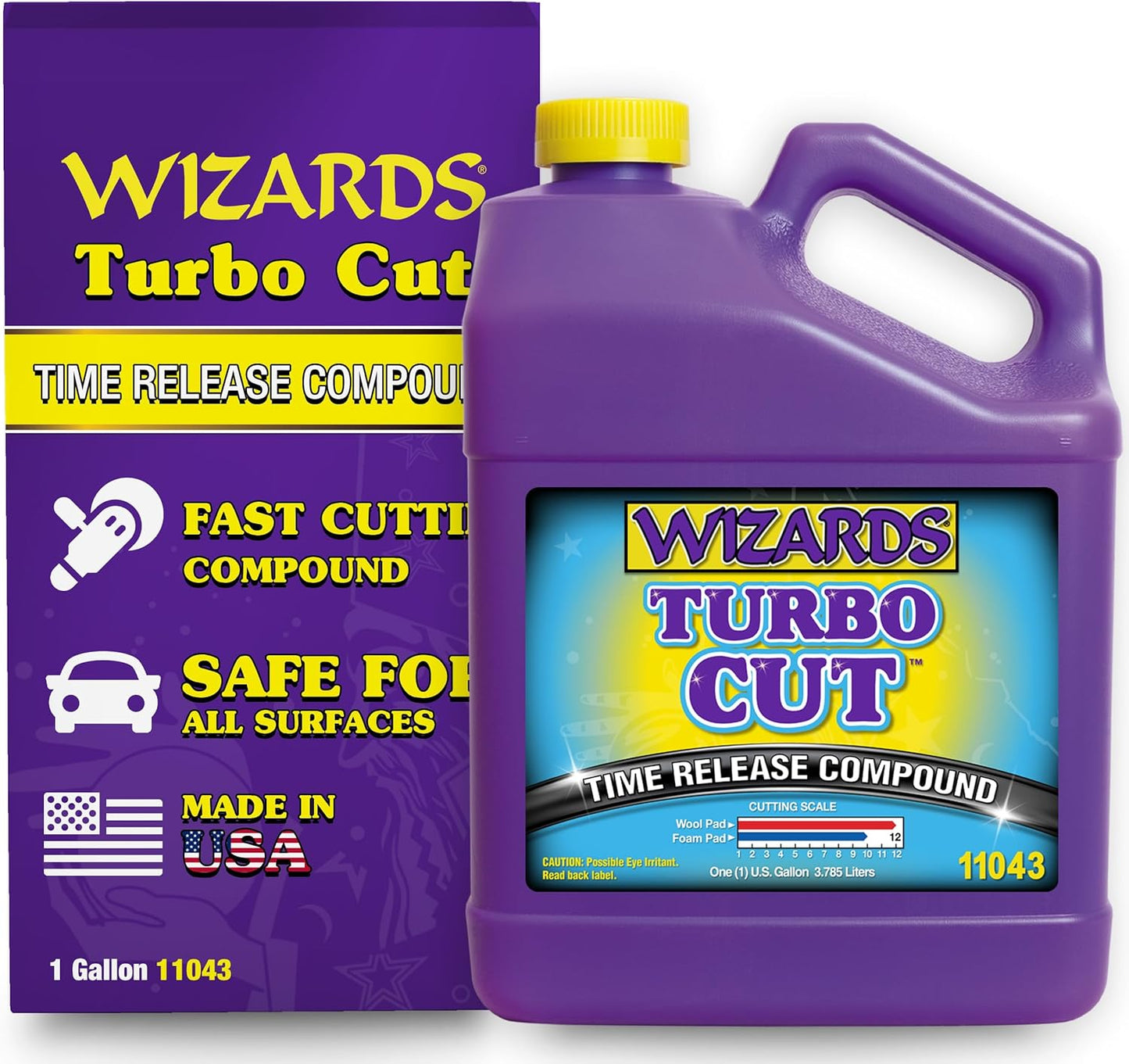 Wizards Turbo Cut Buffing Compound for Car Scratch Repair 1 Gallon