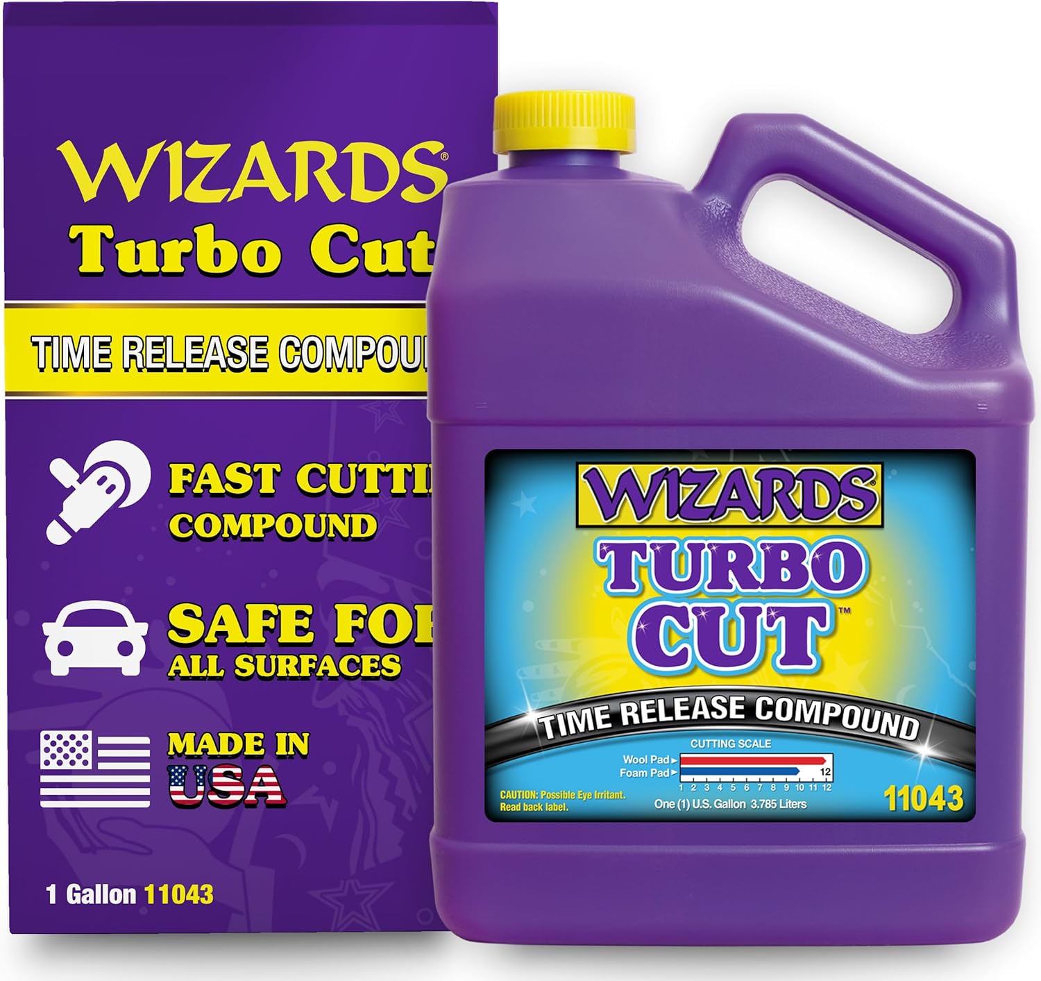Wizards Turbo Cut Buffing Compound for Car Scratch Repair 1 Gallon