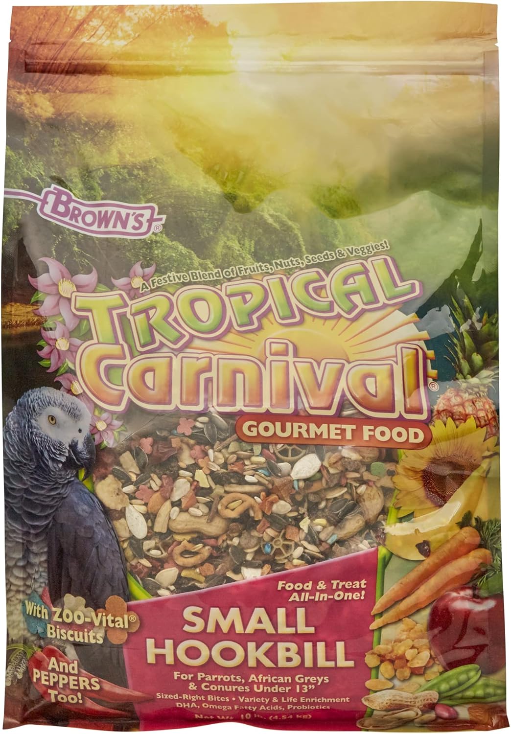 Tropical Carnival Small Hookbill Food for Parrots and Conures
