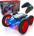 Tornado Red LED Remote Control Car for Kids - 4WD Stunt Crawler