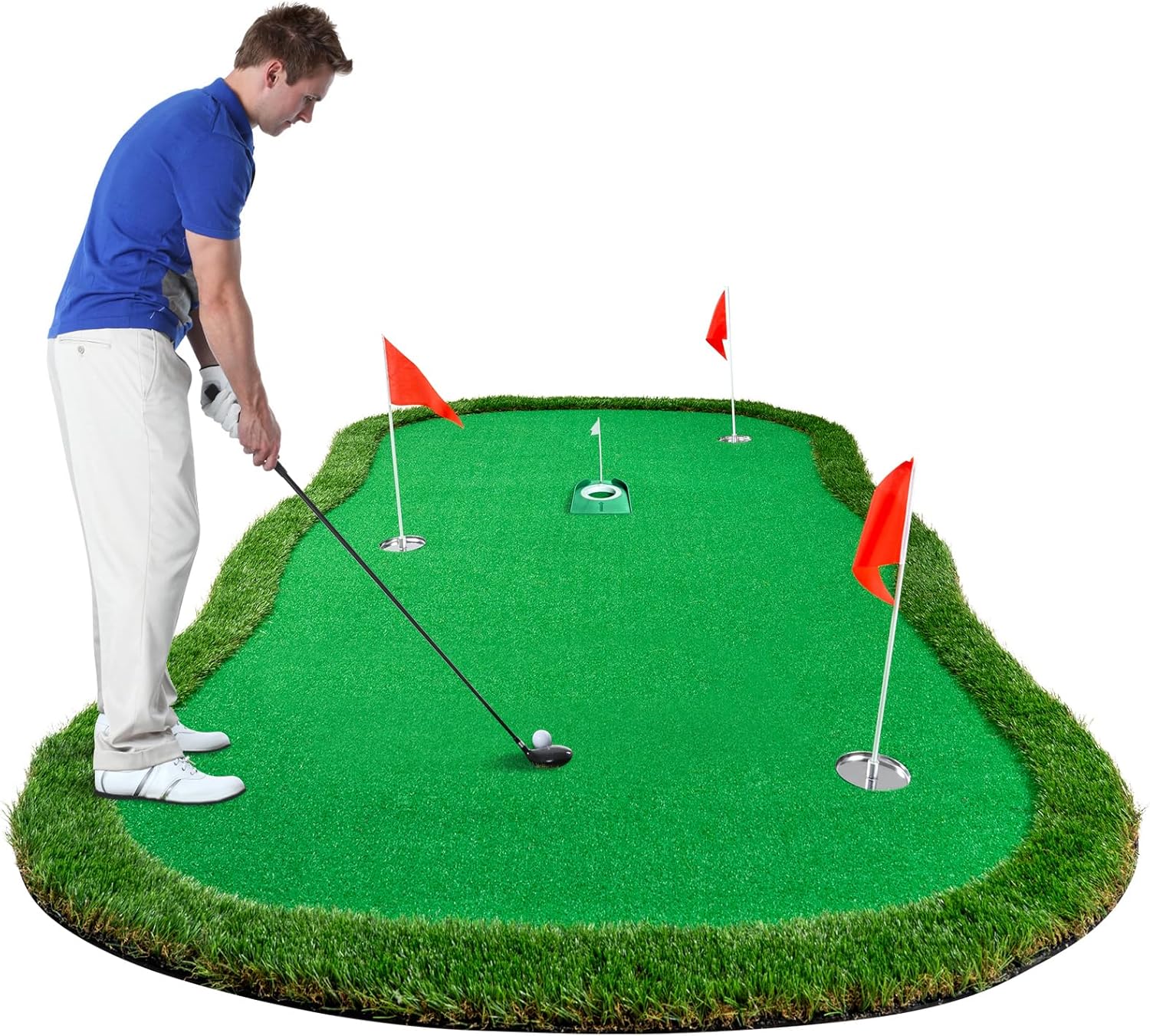 Wekin 5x10ft Professional Golf Putting Green - Realistic Turf for Indoor & Outdoor Practice