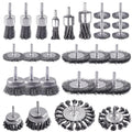 Wire Wheel Brush 28 Pack - Heavy Duty Rust Removal