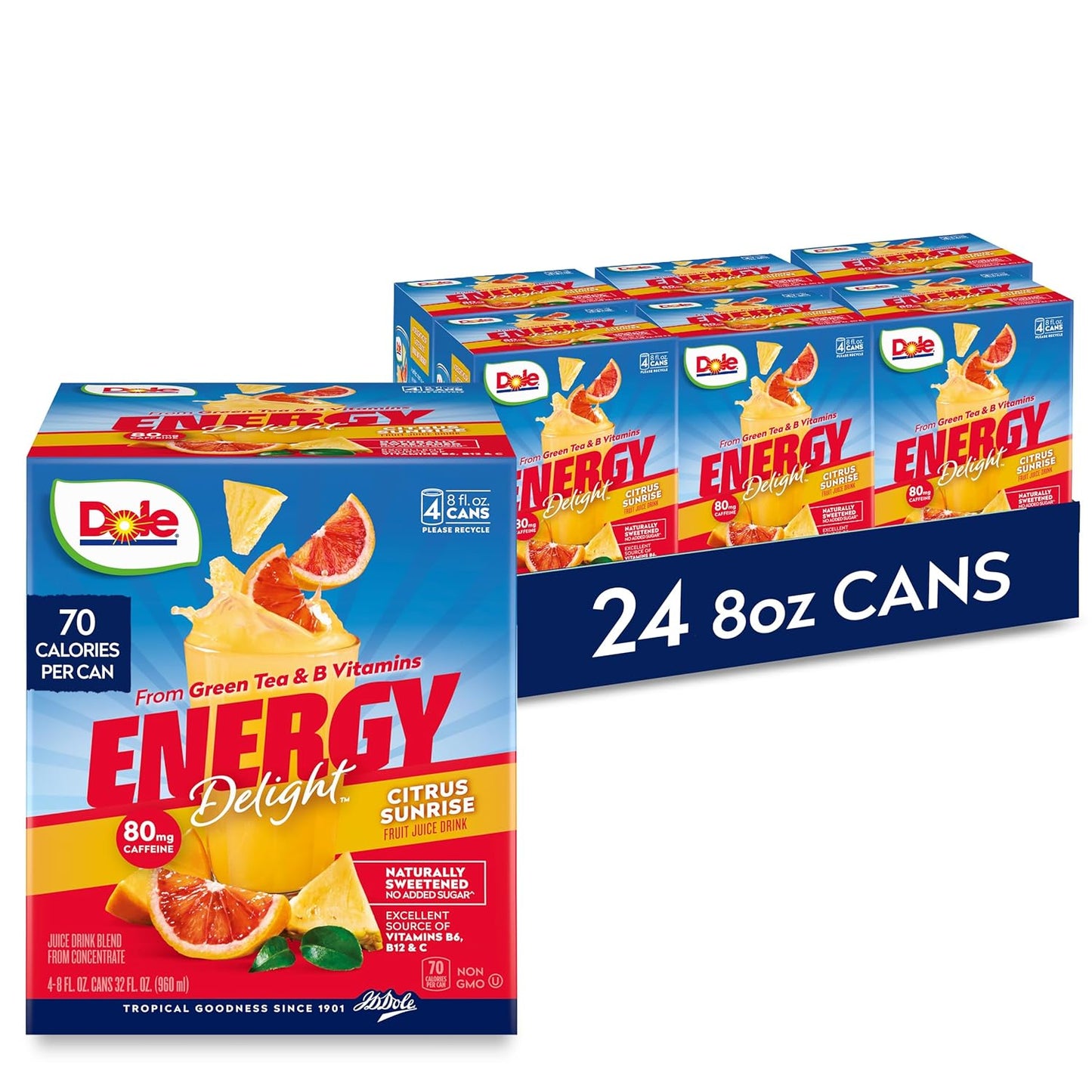 Dole Energy Delight Citrus Sunrise Juice Drink for Healthy Boost