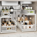 Under Sink Organizer 2-Tier Pull Out Drawer - Smooth Glide Storage