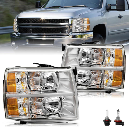 JSBOYAT Headlight Assembly for 2007-2013 Chevy Silverado Models