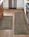 DEXI Kitchen Mats Set of 2 - Cushioned Anti Fatigue Runner and Mat