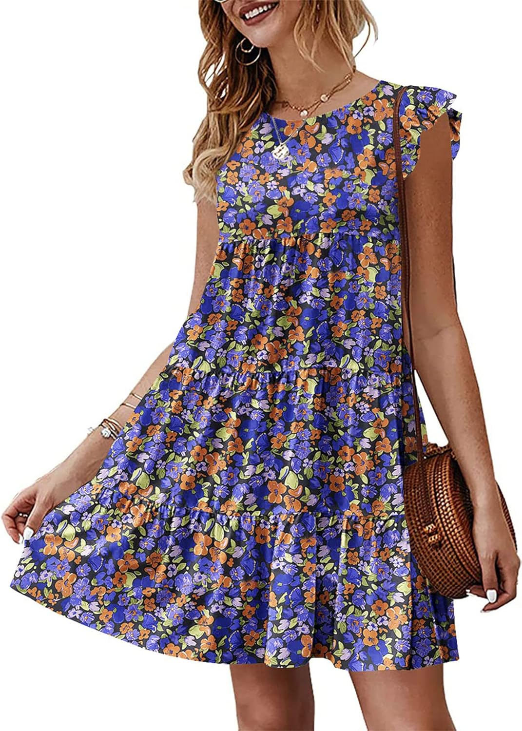 KIRUNDO Women's Summer Dresses: Flowy Mini Babydoll Style