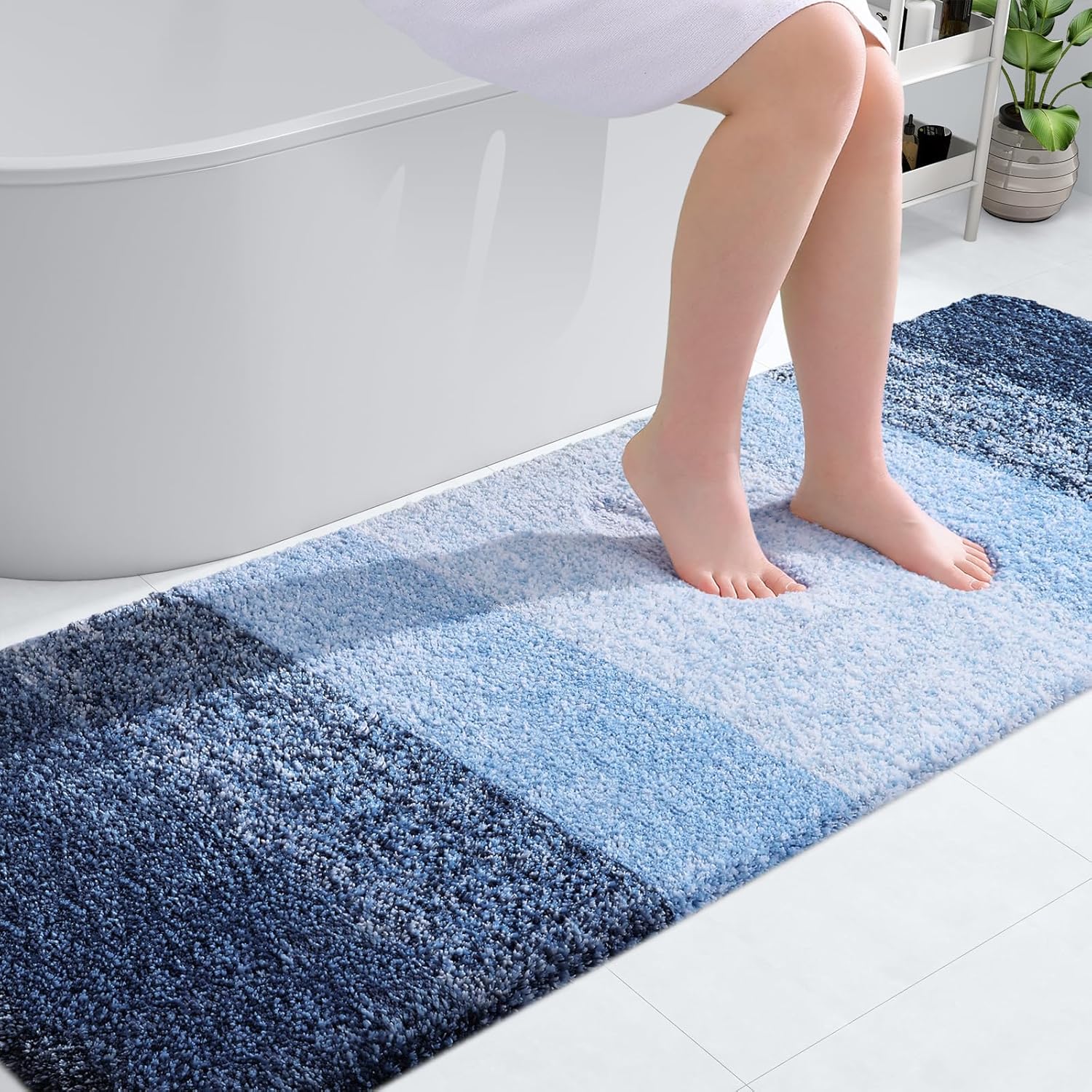 OLANLY Bathroom Runner Rugs 70x24, Soft Absorbent Microfiber