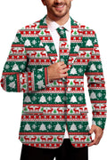 Men's Christmas Blazer with Tie - Festive Ugly X-Mas Jacket Arvilhill