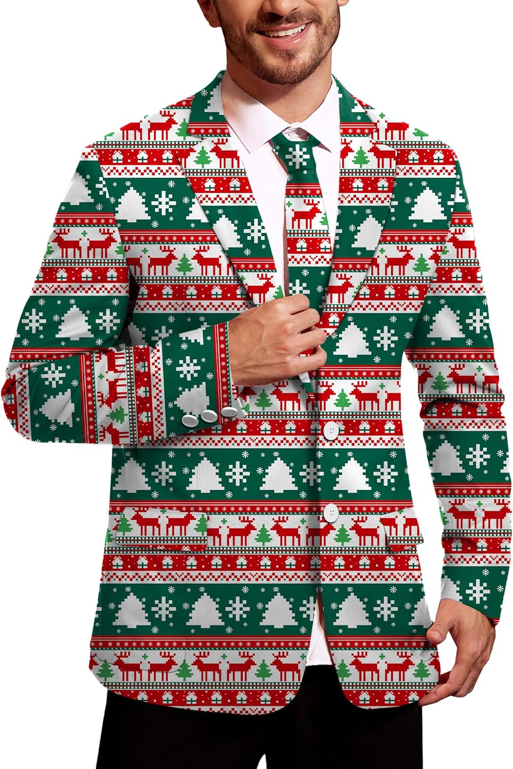 Arvilhill Men's Christmas Blazer - Ugly X-Mas Festive Jacket