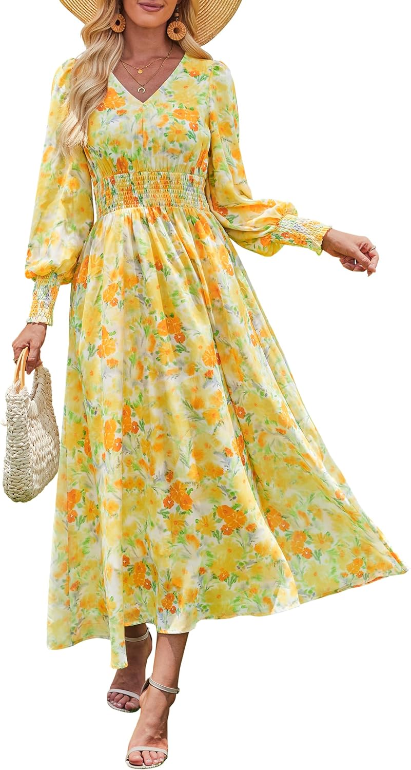 Elegant Floral Maxi Dress for Women - Perfect for Weddings