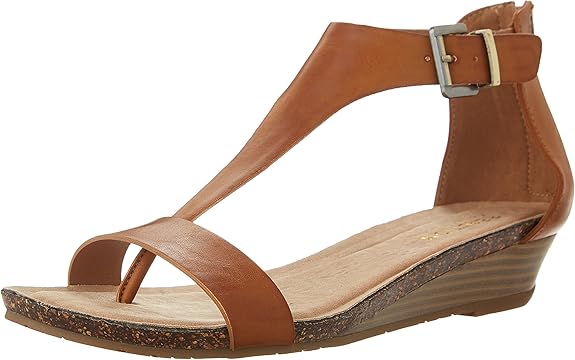Kenneth Cole Women's Gal T-Strap Wedge Sandal for Stylish Comfort