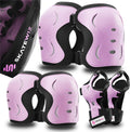 Skating Protective Gear Adults & Kids 6pc Set - Lightweight Safety