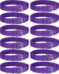 Baseball Belts 12-Pack Elastic PU Leather Belts for Adults & Youth