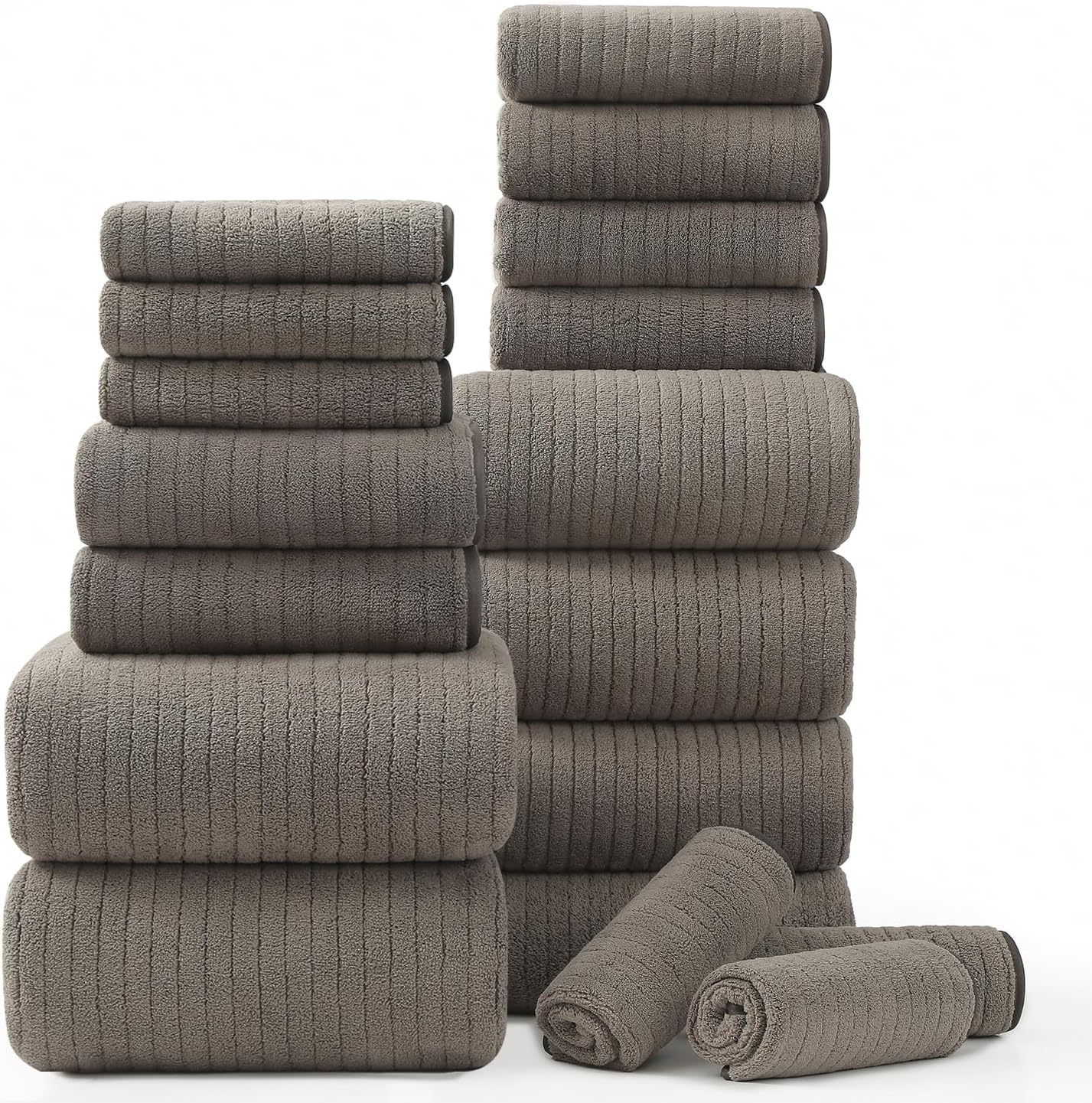 18 Piece Bath Towels Set - Super Soft and Highly Absorbent