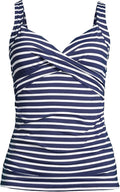 Lands' End Women's Wrap Underwire Tankini Top - Supportive Fit