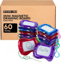 Mini Magnetic Drawing Board for Kids - Bulk Pack of 60 Keychain Doodle