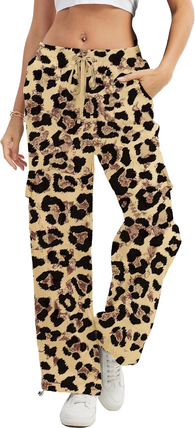 Camo Pants Women High Waisted Wide Leg Casual Y2K Style