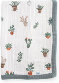 Newborn Receiving Quilt Muslin 4-Layer Cotton - Travel Friendly