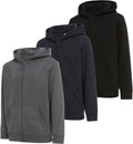 PURE CHAMP Boys 3 Pack Zip Up Hoodie Fleece Essentials - Comfortable