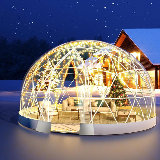 12FT Waterproof Garden Dome with Lights for Outdoor Fun